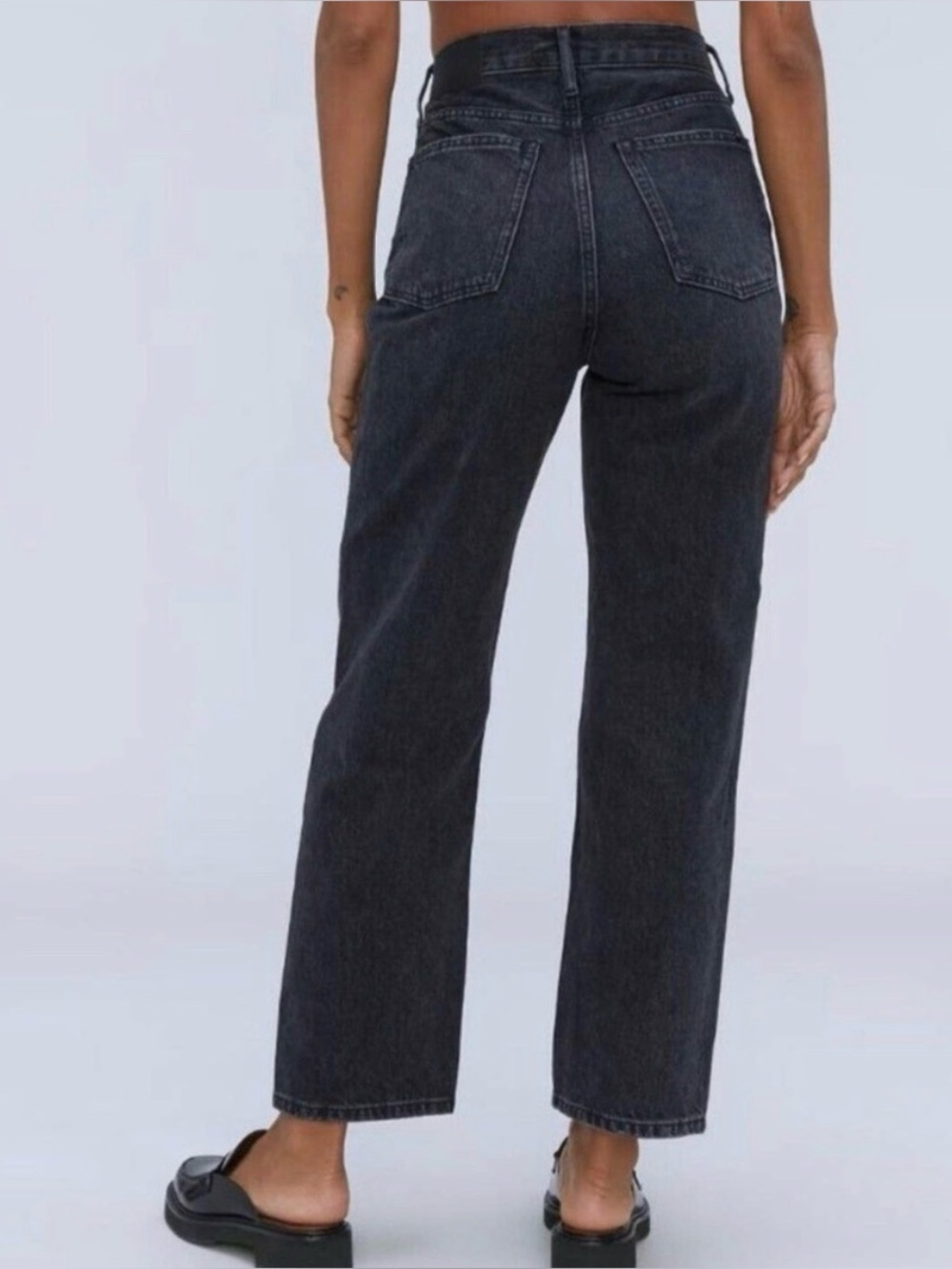 Everlane Way High Jean in Black Grey Size 26 - Picture 2 of 6